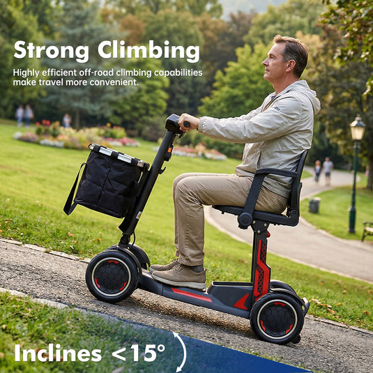 PORIYA 19.5KG Electric Mobility Scooter Lithium Power Foldable Airline w/ Basket