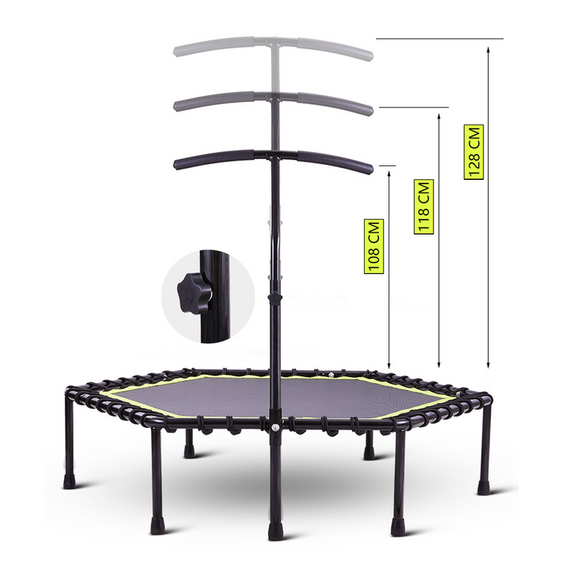 Load image into Gallery viewer, 53&#39;&#39; Mini Fitness Trampoline Gym Trainer Rebounder Jogger Home Cardio Exercise
