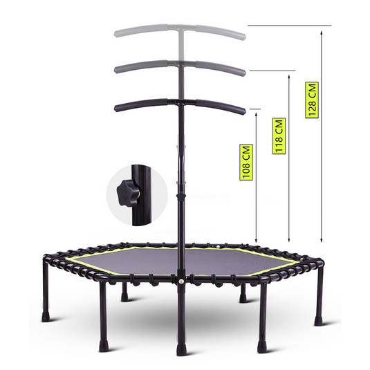 53'' Mini Fitness Trampoline Gym Trainer Rebounder Jogger Home Cardio Exercise