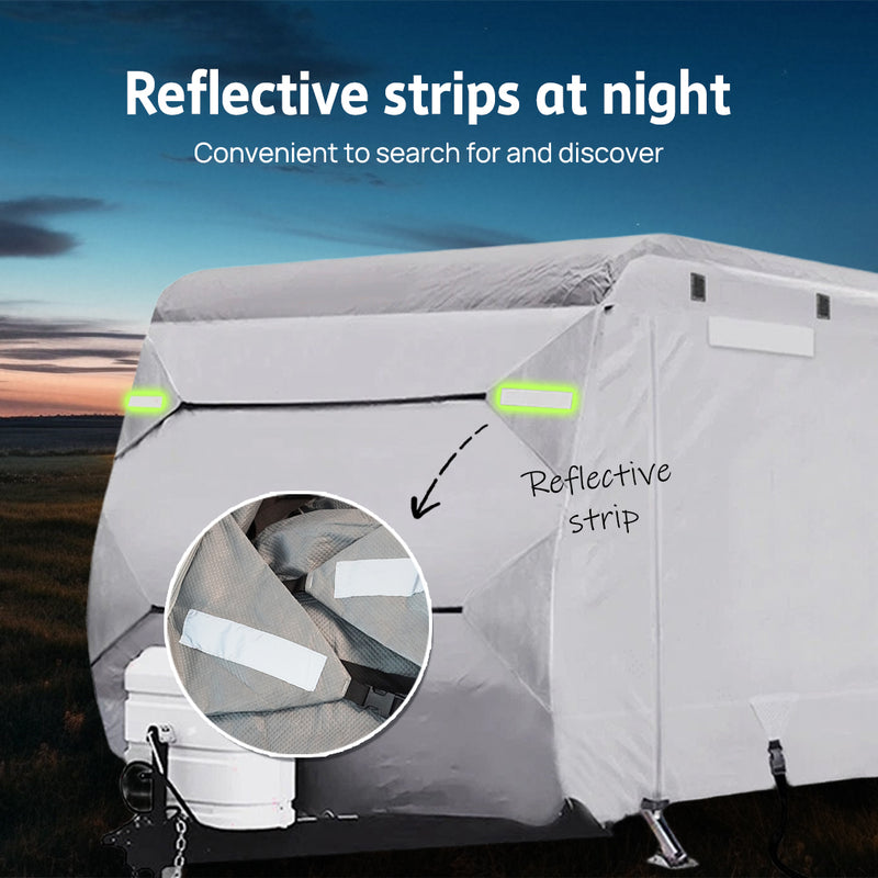 Load image into Gallery viewer, PORIYA 16-24ft Caravan Cover 4 Layer Campervan UV Resistant Waterproof With Bag
