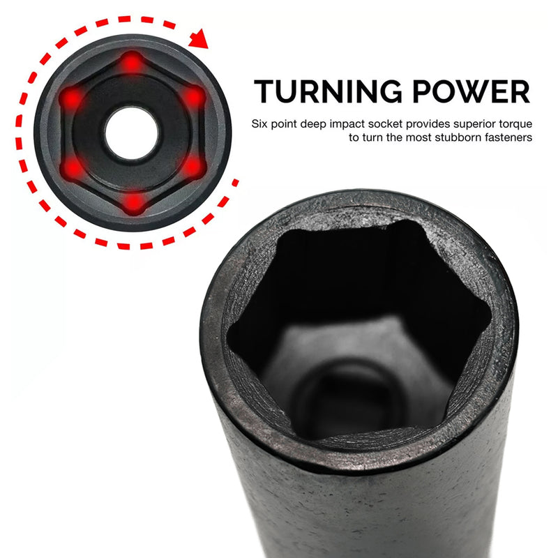 Load image into Gallery viewer, PORIYA 21/35PCS Metric 1/2" Drive Deep Impact Sockets Tools 8-36MM Garage Workshop Set
