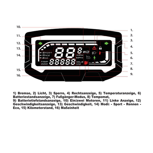 PORIYA Electric Scooter 2000W 70KM/H 60KM Foldable Portable Adult Off Road E-Bike