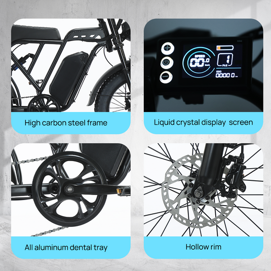 PORIYA 2000W 20" Electric Bike 48V 16Ah 60km/h MTB Ebike 70KMH Mountain Bicycle E-Bike