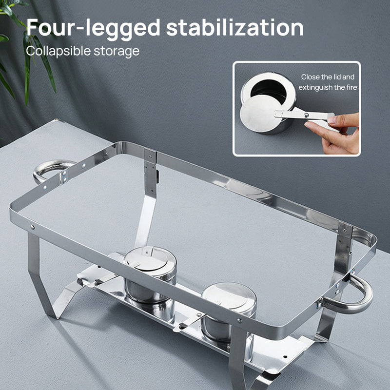 Load image into Gallery viewer, PORIYA 9L 304 Insulated Food Warmer Bain Marie Food Warmer Buffet Warmer Chafing Dish
