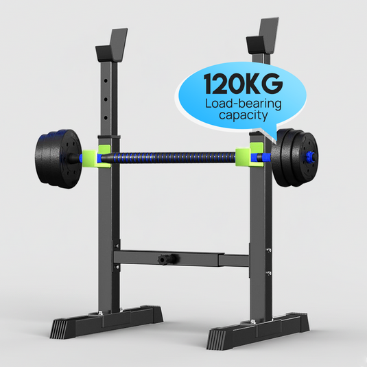 Adjustable Detachable Squat Rack Heavy Duty Home Gym Equipment w/ Barbell Hooks