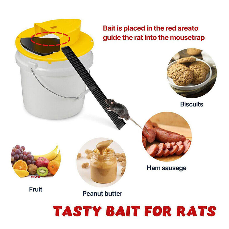 Load image into Gallery viewer, PORIYA Mouse Trap Flip N Slide Bucket Lid Mouse Rat Trap With Ladder Mouse trap Catche
