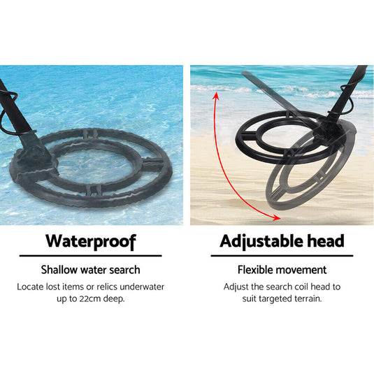 PORIYA 400mm Deep Sensitive Metal Detector KITS Searching Gold Digger Treasure Hunter