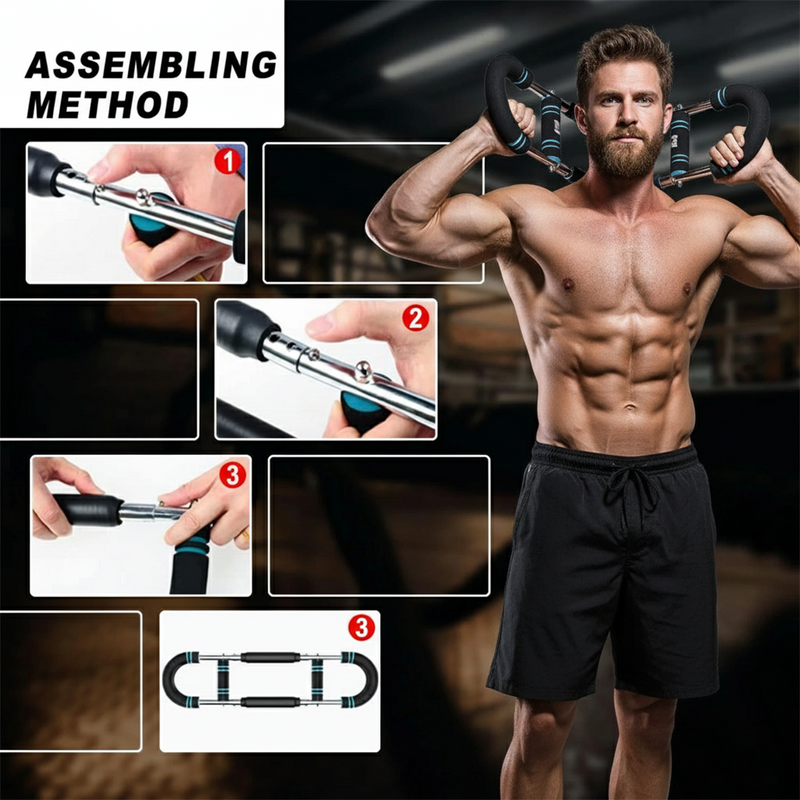 Load image into Gallery viewer, Training Adjustable Arm Trainer 3 Levels Chest Twister Home Workout Detachable
