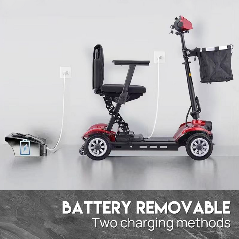 Load image into Gallery viewer, Portable Electric Mobility Scooter Motorised 4 Wheel Folding Scooter 35KM Range
