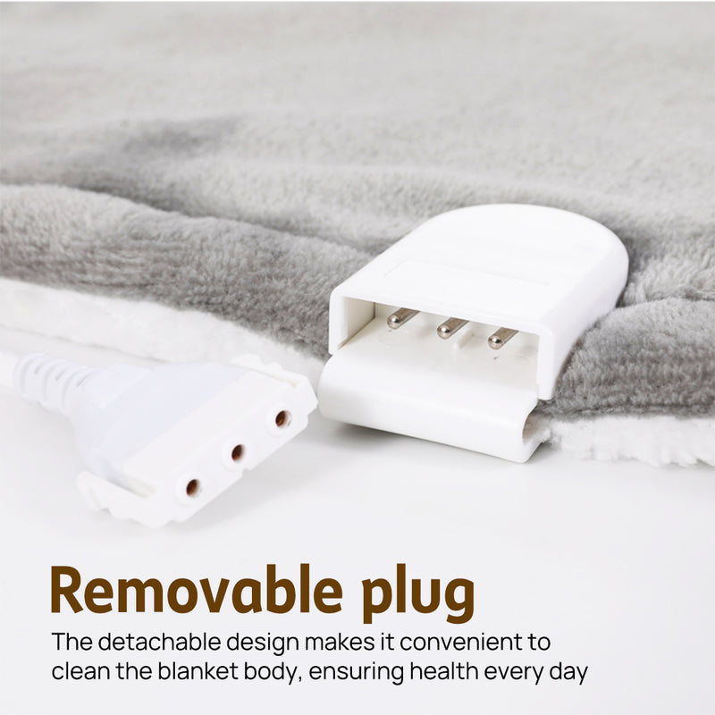 Load image into Gallery viewer, PORIYA Electric Heated Throw Heated Blanket Warm Washable Flannel Heating Blanket
