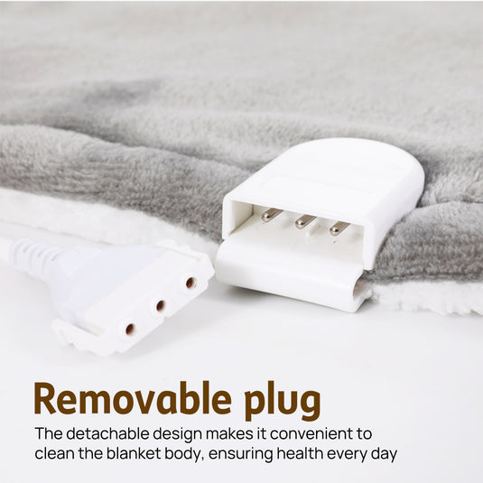 PORIYA Electric Heated Throw Heated Blanket Warm Washable Flannel Heating Blanket