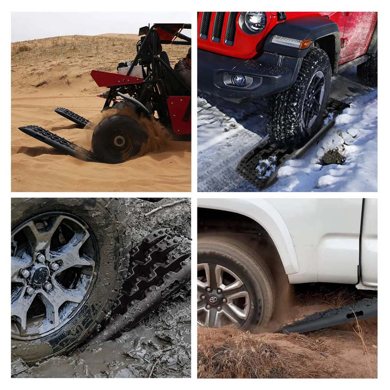 Load image into Gallery viewer, PORIYA 4WD Recovery Tracks Sand Mud Snow Traction Boards Off-Road Device Mat 10T 2PCS
