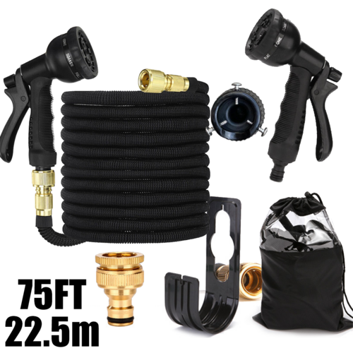 25-100FT Flexible Expandable Garden Water Hose Pipe Car Wash W/ Spray Nozzle Gun