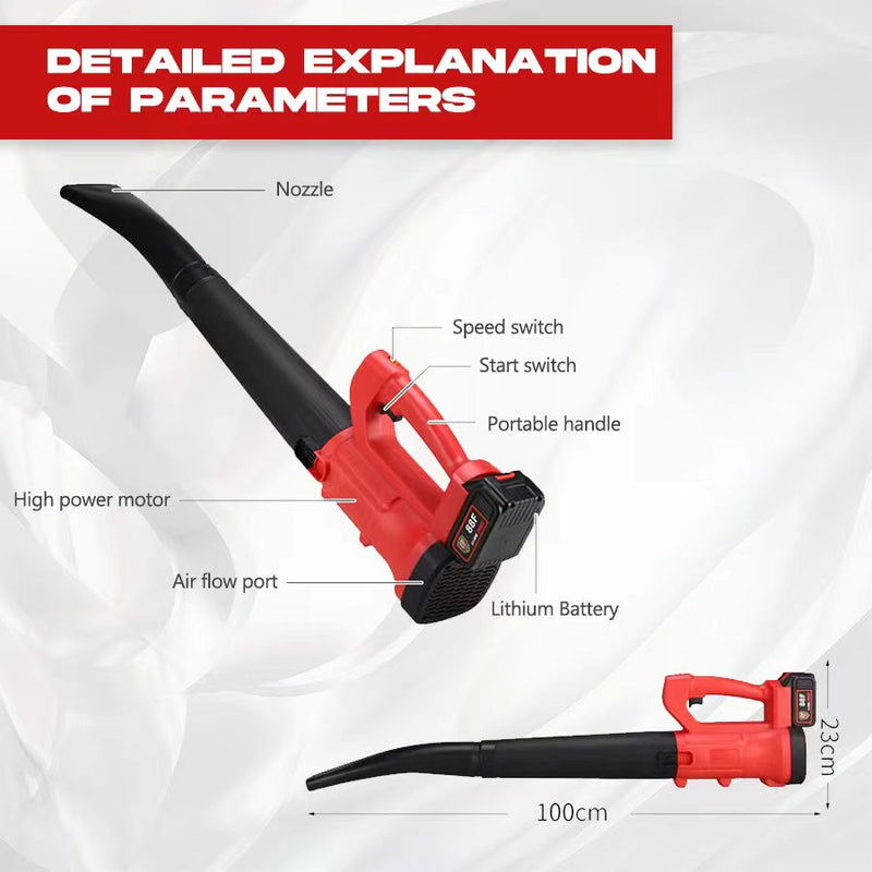 Load image into Gallery viewer, 2800W 21V Cordless Leaf Blower Handheld 6-speed Garden Cleaner Tool with Battery
