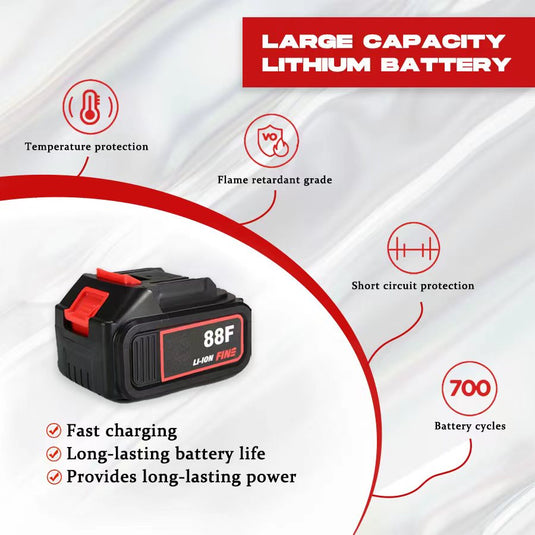 2800W 21V Cordless Leaf Blower Handheld 6-speed Garden Cleaner Tool with Battery