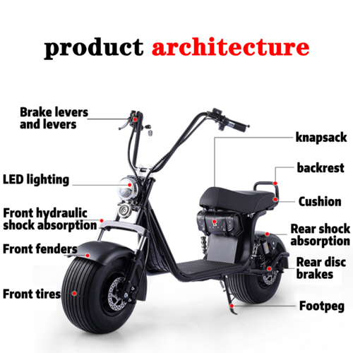 Load image into Gallery viewer, Electric Scooter 2000W 60KM/H Off Road E-Scooter W/ Golf Rack Golf Cart Scooter
