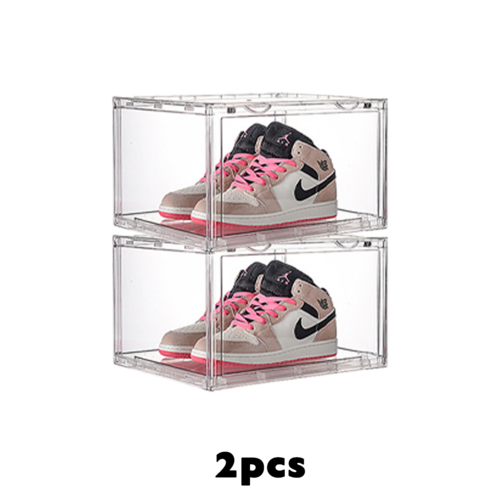 Load image into Gallery viewer, PORIYA 2-20pcs Clear Acrylic Stackable Boxes Shoes Clothes Toy Display DIY Storage Box
