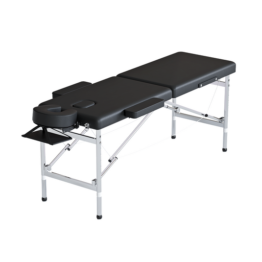 PORIYA 3-Fold Aluminum Massage Table Portable Folding Spa Beauty Therapy Massage Bed