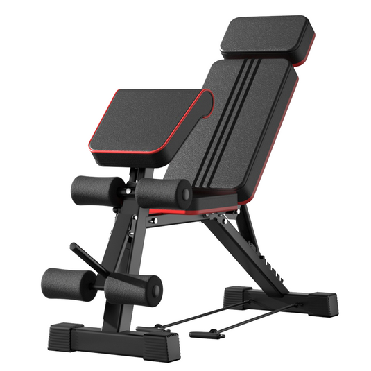 PORIYA Foldable Gym Weight Bench Dumbbell Bench w/ Leg Lift Home Gym Storage