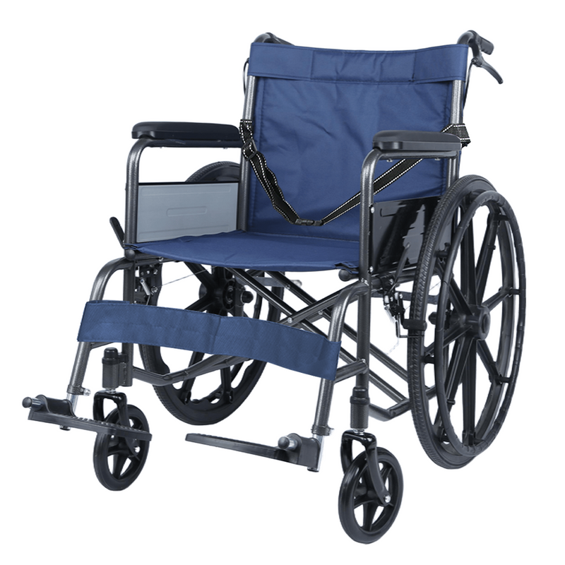 Load image into Gallery viewer, 24 Inch Wheelchair Manual Folding Wheel Chair Portable Foldable for Elderly
