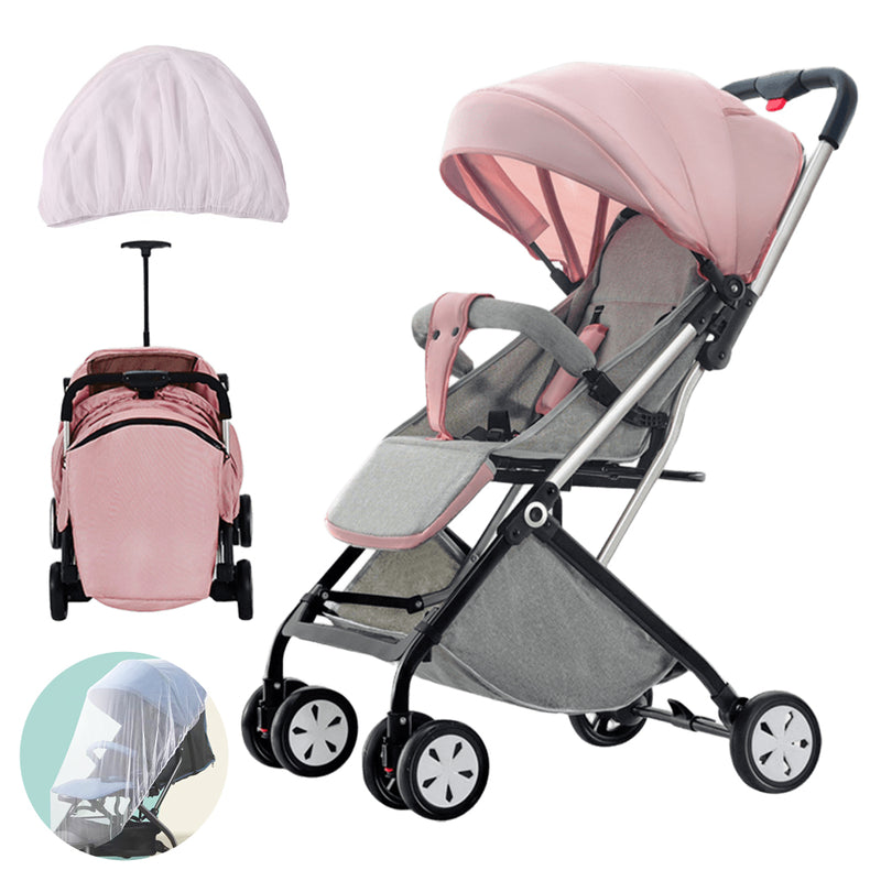 Load image into Gallery viewer, PORIYA Baby Stroller Pram Lightweight Compact Foldable Carry on Plane wi Mosquito Net
