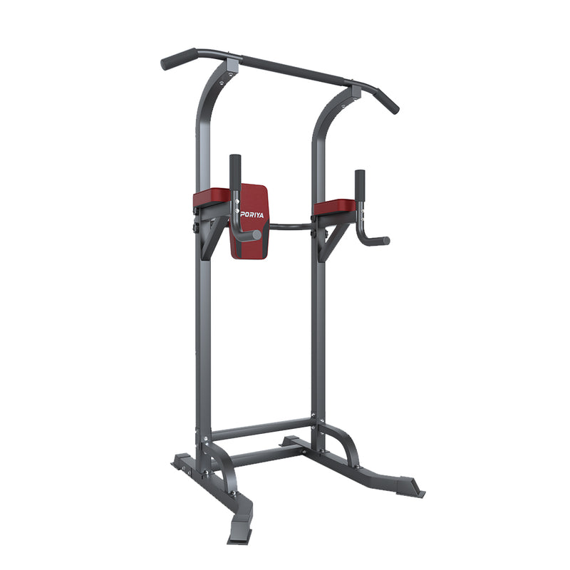 Load image into Gallery viewer, PORIYA Foldable Power Tower Chin Up Station Push Pull Up Bar Knee Raise Weight Dip Gym
