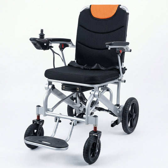 PORIYA 16.5KG Electric Wheelchair Lightweight Foldable Lithium Power Aluminium Portable
