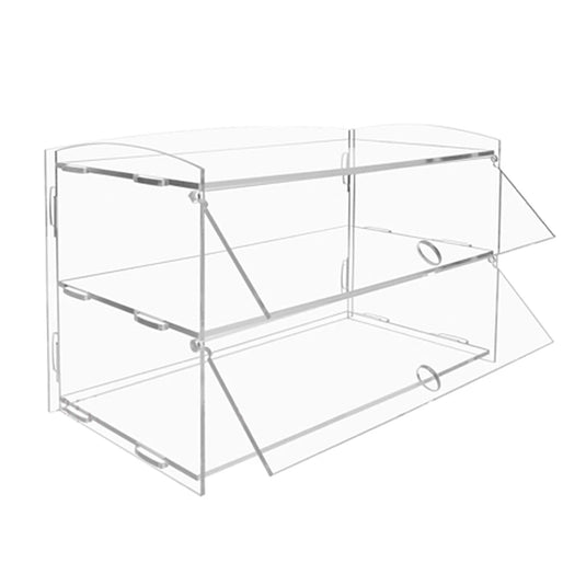 PORIYA 2-3 Tier Large Acrylic Bakery Cake Display Cabinet Case Donuts Cupcake Pastries
