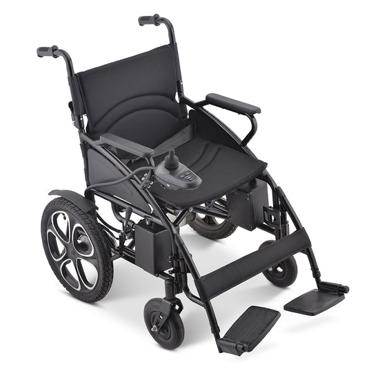 Electric Wheelchair Folding Long Range Lithium Power Motorised Foldable w/ Bag