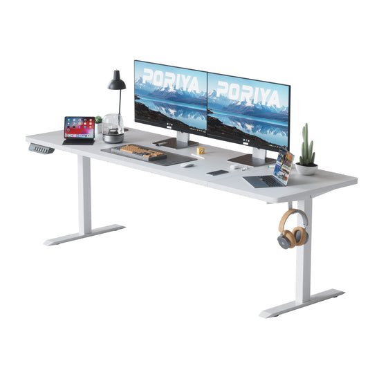 PORIYA 1.7M Electric Standing Desk Height Adjustable Home Office Computer Working Desk