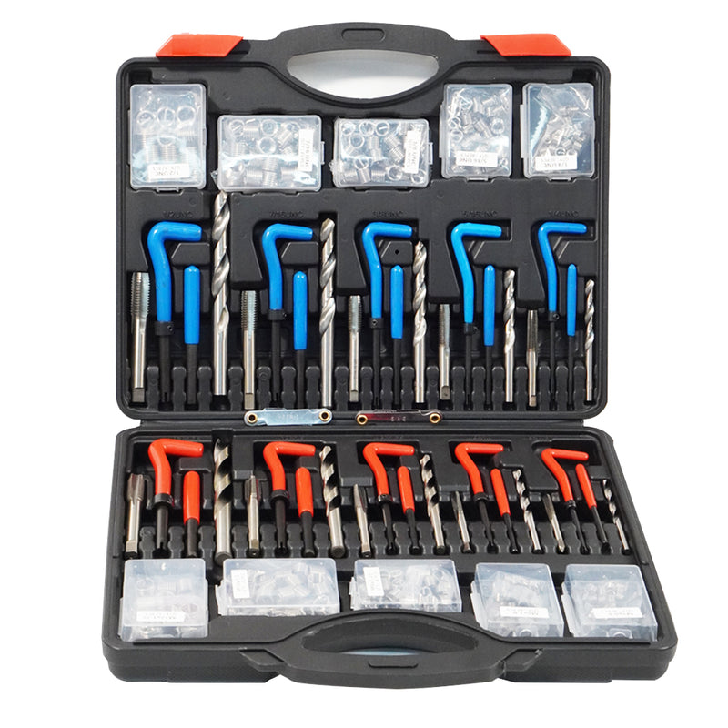 Load image into Gallery viewer, PORIYA Metric Thread Repair Insert Kit Helicoil Coil Tool M5/M6/M8/M10/M12 131/338pcs
