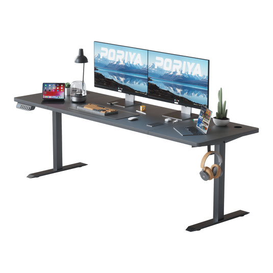 PORIYA 1.7M Electric Standing Desk Height Adjustable Home Office Computer Working Desk