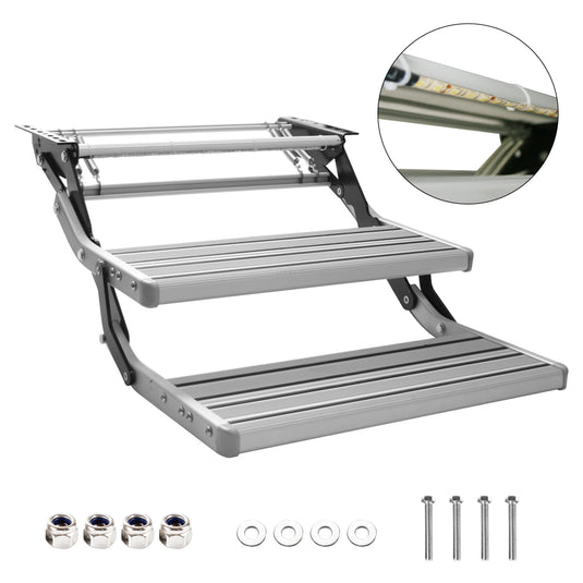 PORIYA Caravan Step Aluminium Pull Out Folding Caravan Step Camper Trailer Motorhome RV
