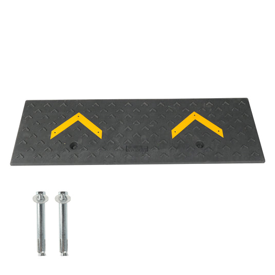 PORIYA Heavy Duty Rubber Curb Ramp 100x30x10cm Heavy Duty Kerb Driveway Threshold Ramp