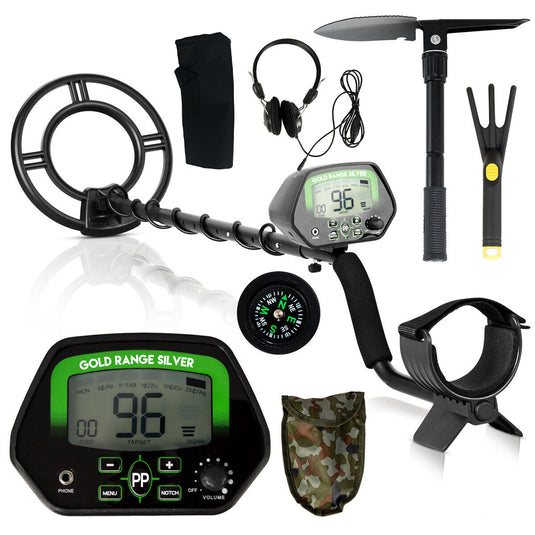 PORIYA 400mm Deep Sensitive Metal Detector KITS Searching Gold Digger Treasure Hunter