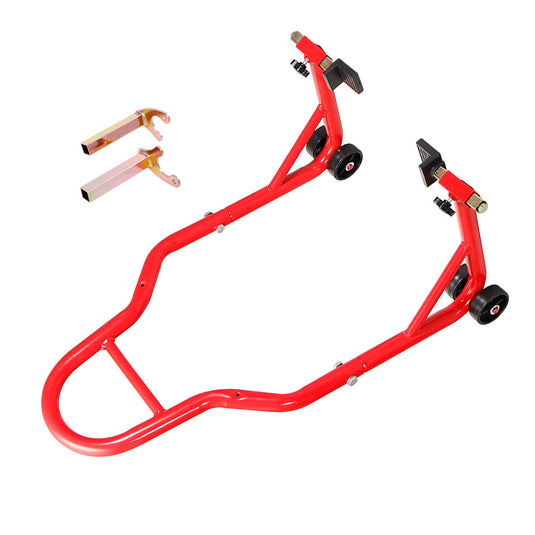 PORIYA 1100lbs Motorbike Dolly Motorcycle Front Wheel Stand and Rear Wheel Stand 2PC