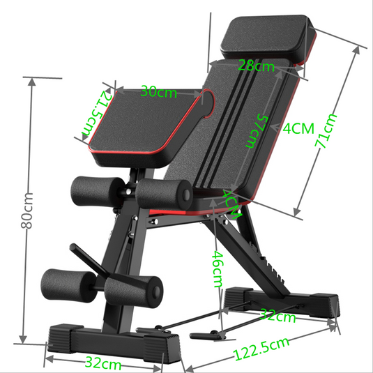 PORIYA Foldable Gym Weight Bench Dumbbell Bench w/ Leg Lift Home Gym Storage