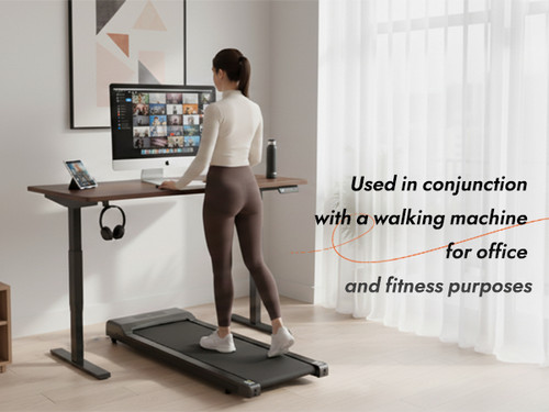 Load image into Gallery viewer, PORIYA Electric Standing Desk Height Adjustable Motorised Home Office Stand Table 1.2M
