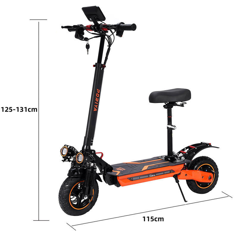 Load image into Gallery viewer, PORIYA 3000W Portable Electric Scooter 80KM/H Off Road Scooter Foldable E Bike
