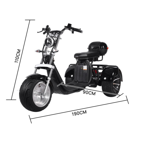 Load image into Gallery viewer, Adult Electric Tricycle Scooter 3000W 60KM/H 50KM 3 wheels Electric Scooters
