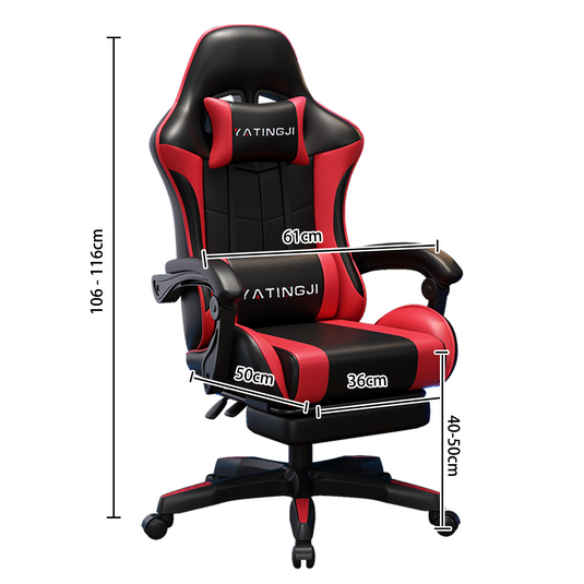 Gaming Chair Office Computer Seating Racing PU Executive Massage Racer Recliner