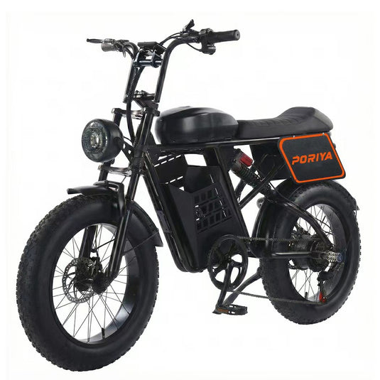 PORIYA 2000W 80KM 60KM/H Electric Bike Mountain Bicycle E-Bike 20“ off Road Traveling