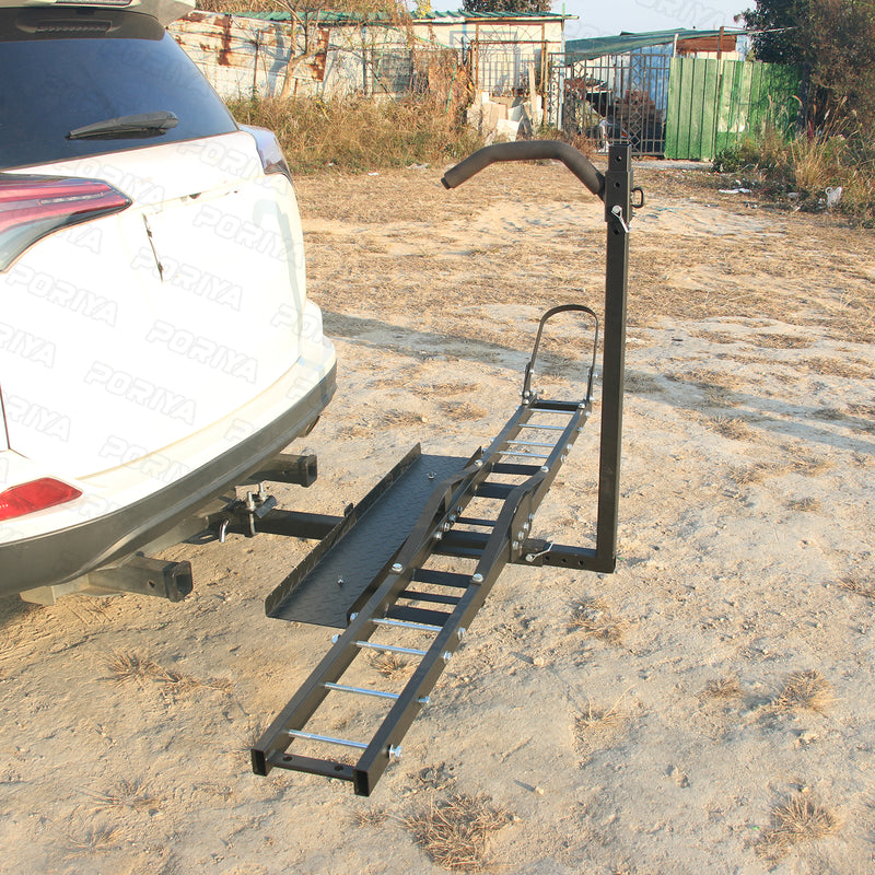 Load image into Gallery viewer, PORIYA Motorcycle Motorbike Carrier Rack 2" Towbar Arm Rack Dirt Bike Ramp Steel
