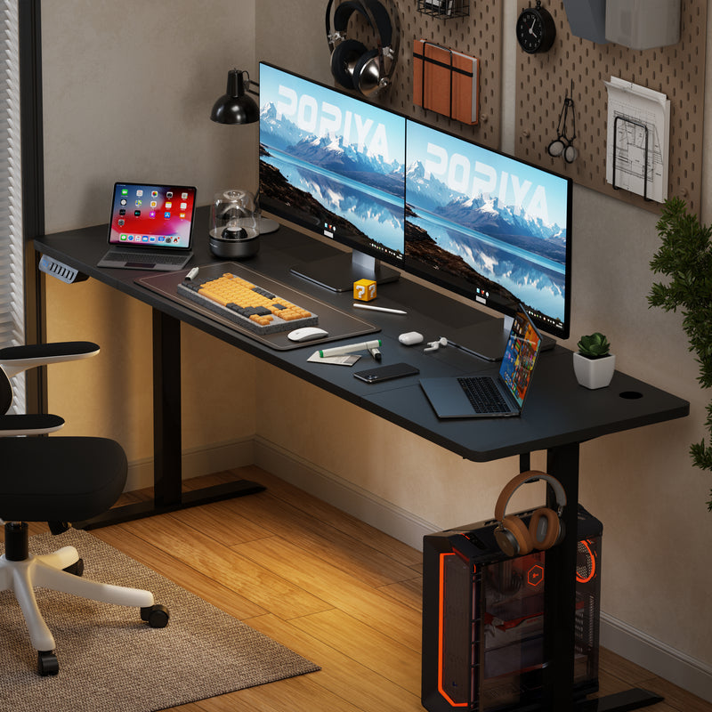 Load image into Gallery viewer, PORIYA 1.7M Electric Standing Desk Height Adjustable Home Office Computer Working Desk
