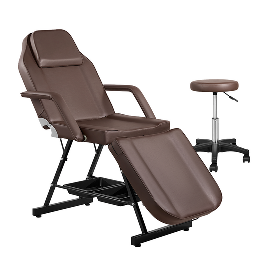 PORIYA 180CM Massage Table Portable Massage Bed 3 Folding Beauty Chair Therapy