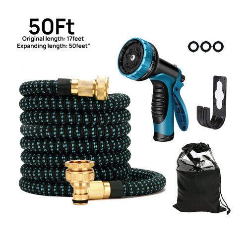 25-100FT Flexible Expandable Garden Water Hose Pipe Car Wash W/ Spray Nozzle Gun