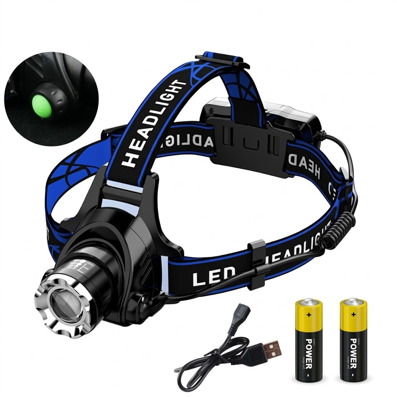 Load image into Gallery viewer, PORIYA 12000000lm LED Headlamp Rechargeable Headlight Light Head Torch Lamp Flashlight

